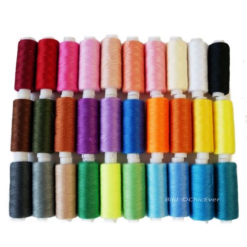 30 Nähgarne je ca.220m Nähgarnset Nähfaden Garn Faden f. Nähmaschinen mehrfabig 8717a - zum Schließen ins Bild klicken